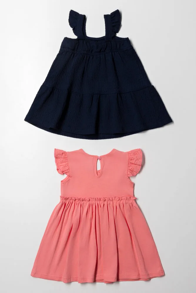 2 Pack Dresses Black And Pink