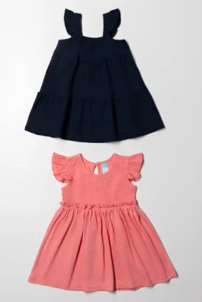 2 Pack Dresses Black And Pink