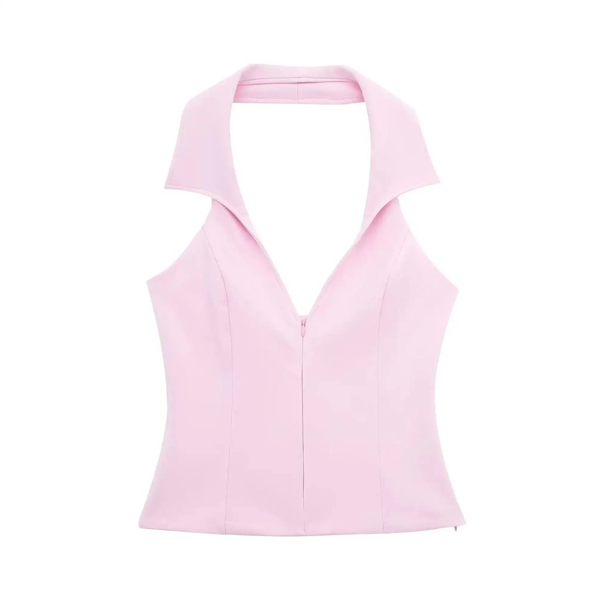 A&A Chic Spring Pink Halter Neck Skort Set