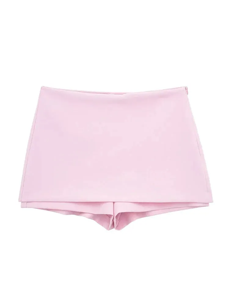 A&A Chic Spring Pink Halter Neck Skort Set