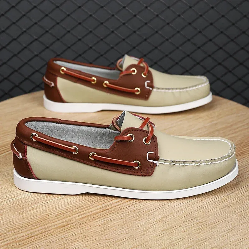 Aidase New Handmade Luxury Brand Mens Casual Shoes Comfort Breathable Slip On Boat Shoe High Quality Dress Loafers Sneakers Mocassin