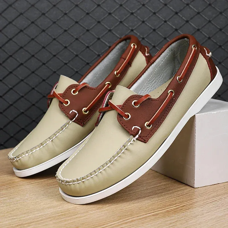 Aidase New Handmade Luxury Brand Mens Casual Shoes Comfort Breathable Slip On Boat Shoe High Quality Dress Loafers Sneakers Mocassin