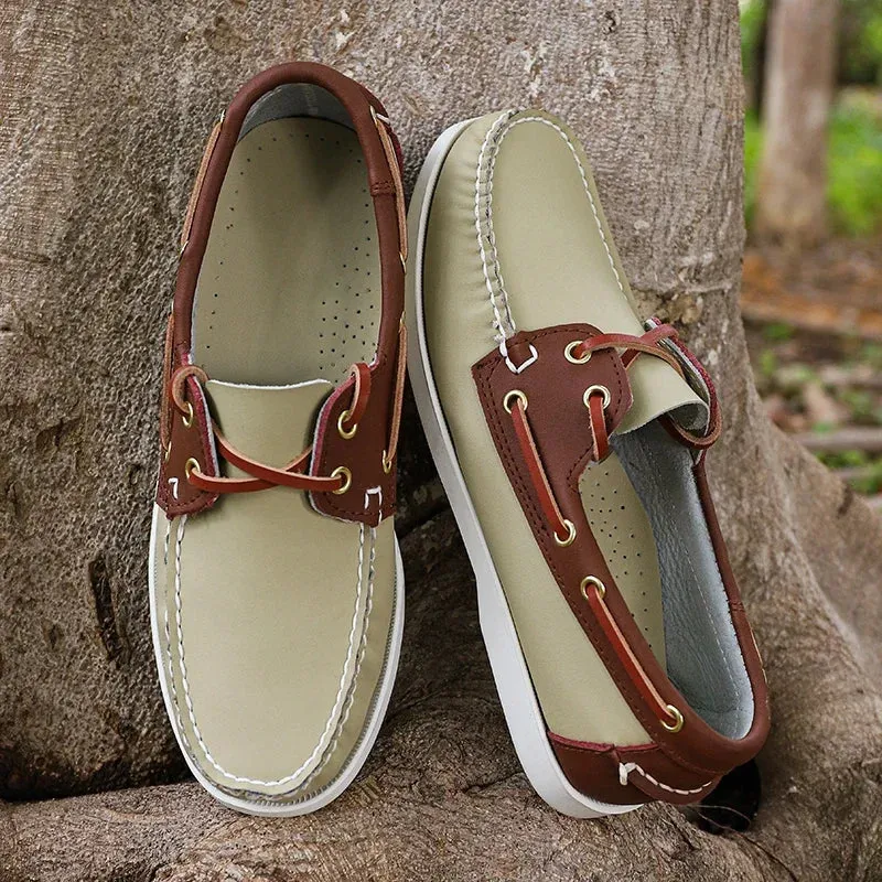 Aidase New Handmade Luxury Brand Mens Casual Shoes Comfort Breathable Slip On Boat Shoe High Quality Dress Loafers Sneakers Mocassin