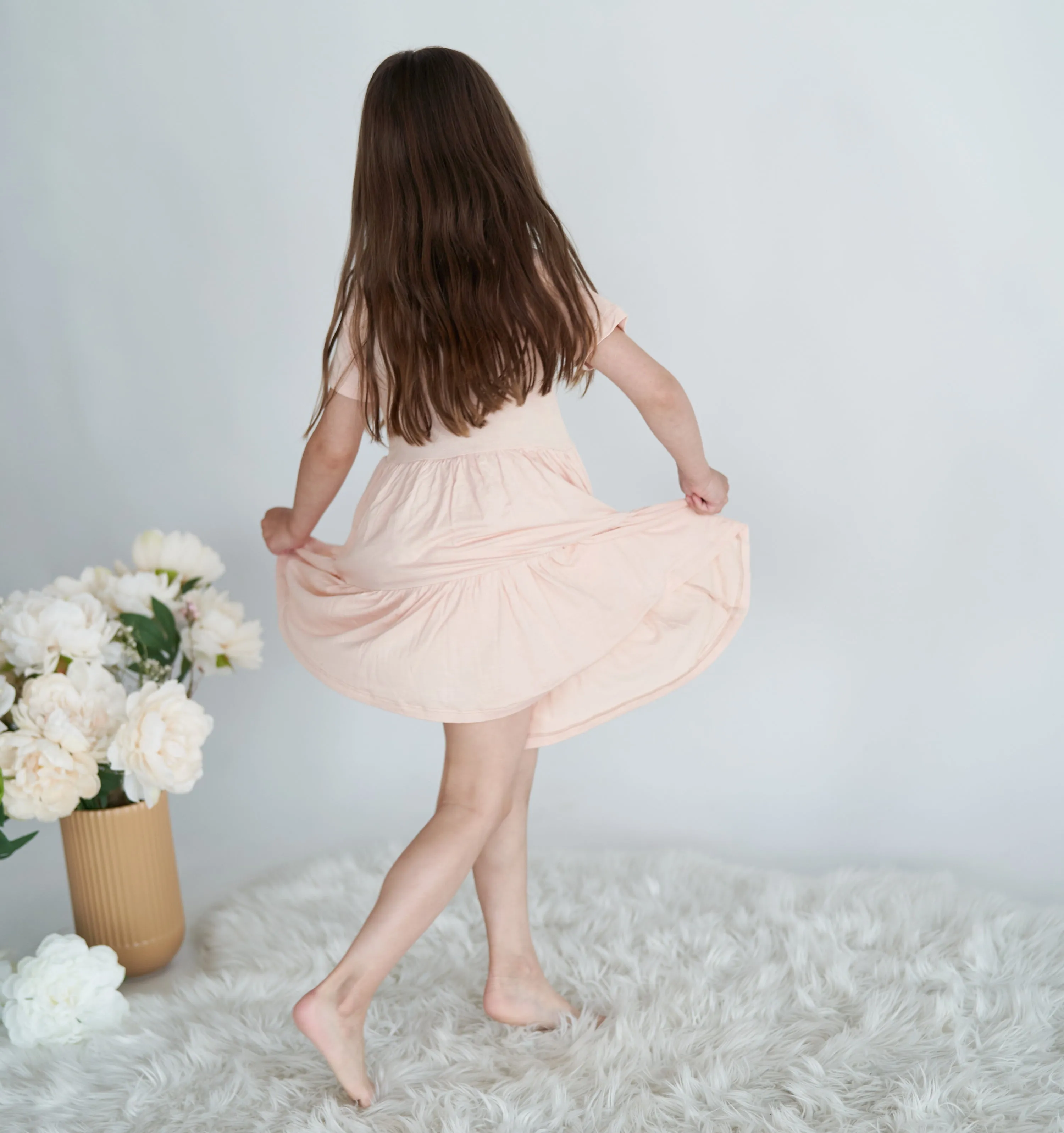 Bamboo Tiered Jersey Dress with Bloomer (Blossom)