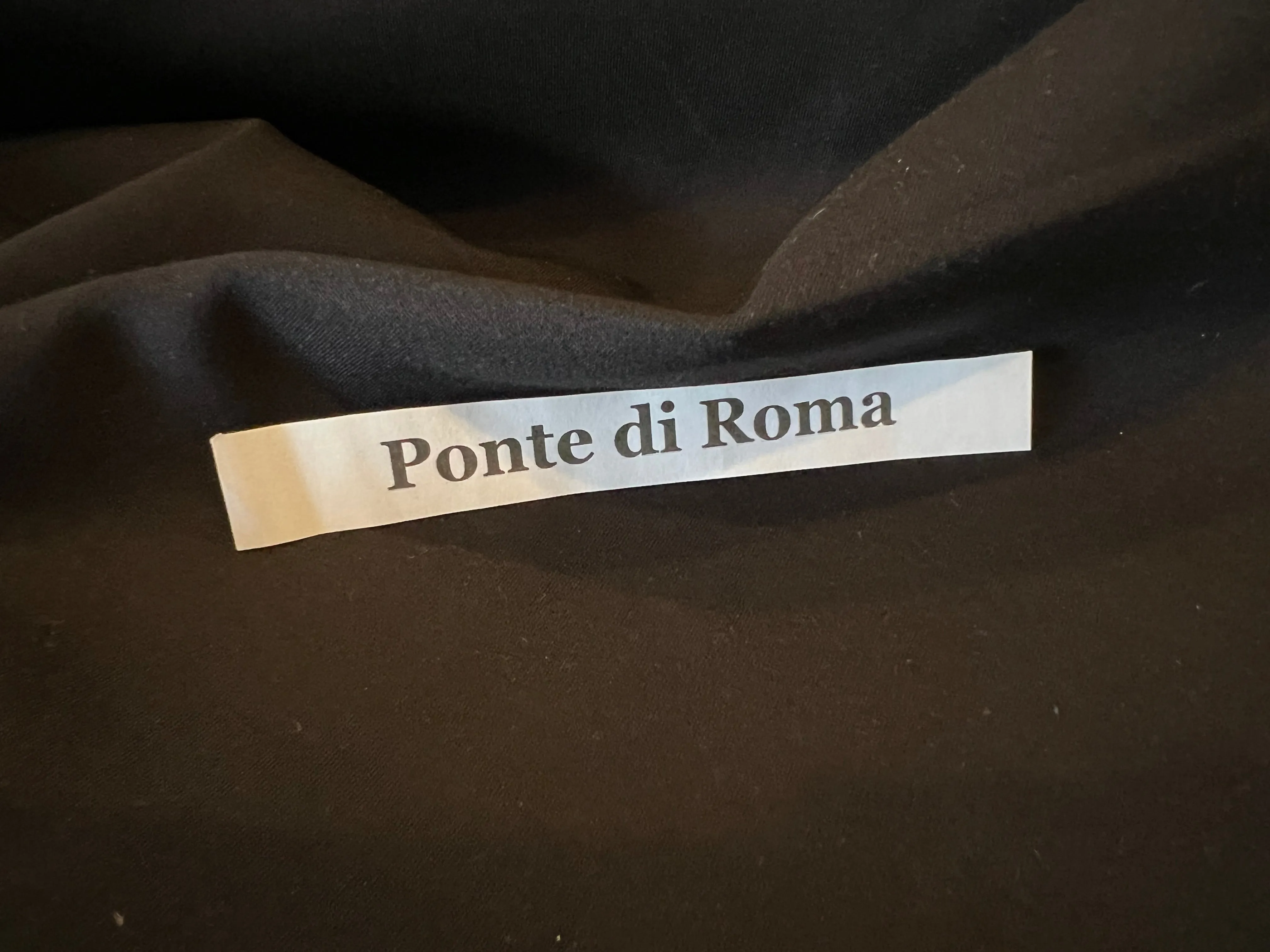 Black Ponte di Roma Knit 68% Viscose 27% Nylon 5% Spandex.  1/4 Meter Price