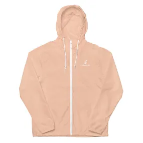 BLUSH PINK Unisex Zip Up Windbreaker