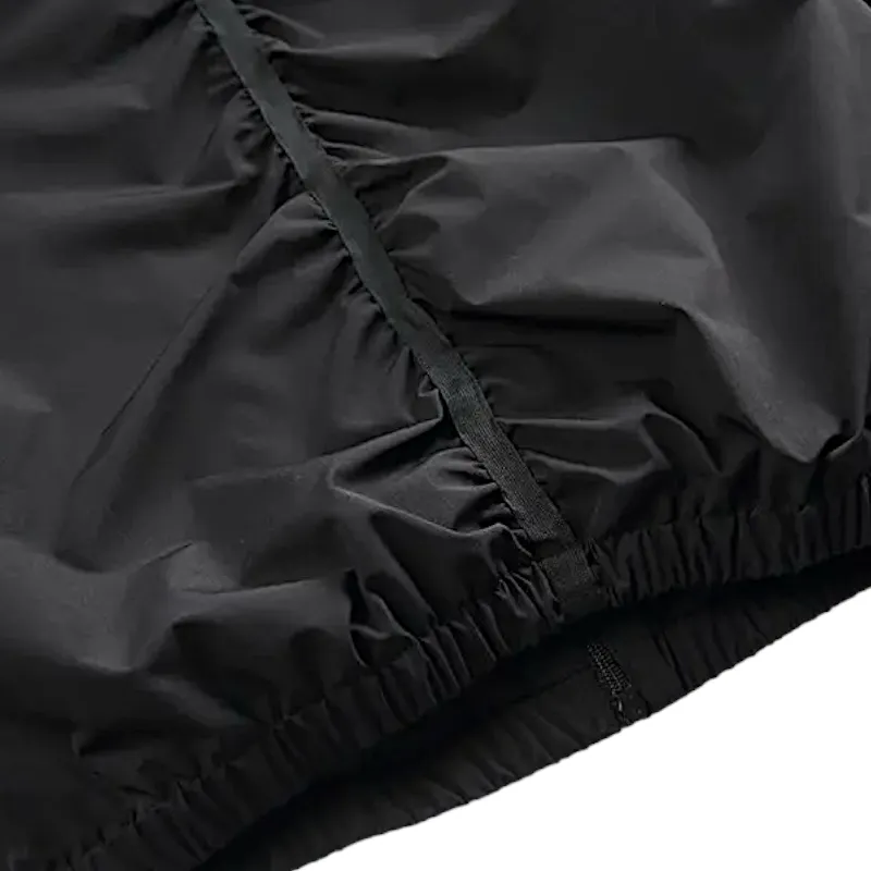 Boxy fit windbreaker with oversized zippers