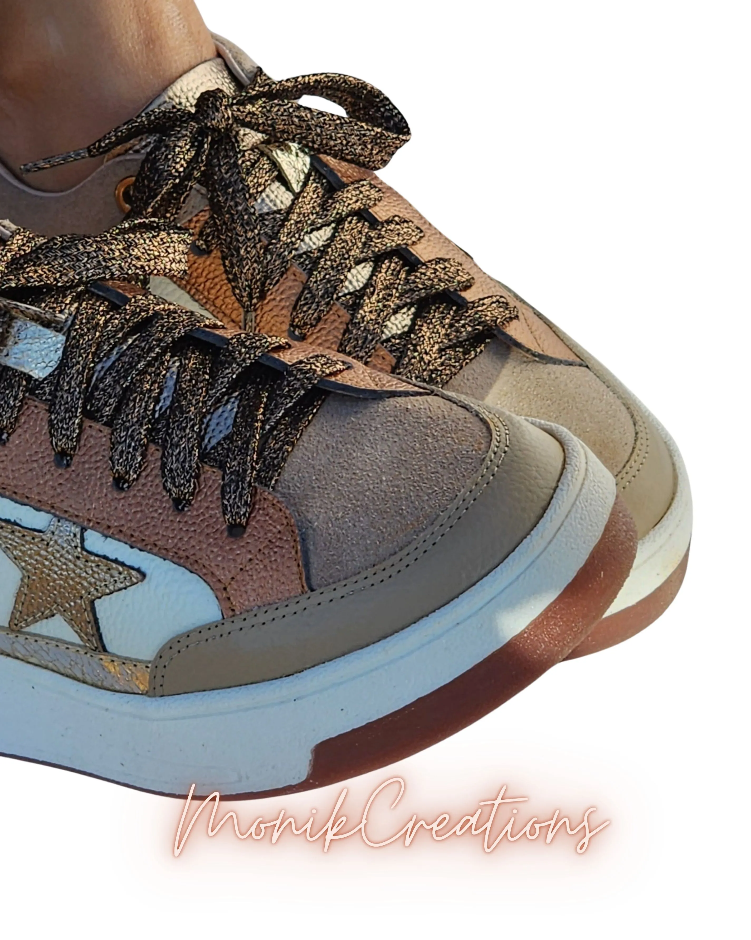 Bronze Star Leather Sneakers