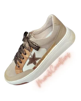 Bronze Star Leather Sneakers