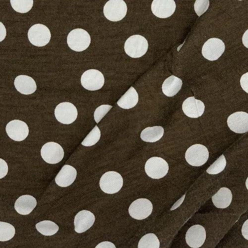 Brown White Dot | Jersey Print R|S - SKU 4244 #S147