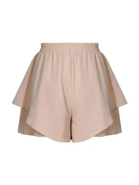 Chic High-Waisted Layered Women's Fashion Shorts for Effortless Elegance