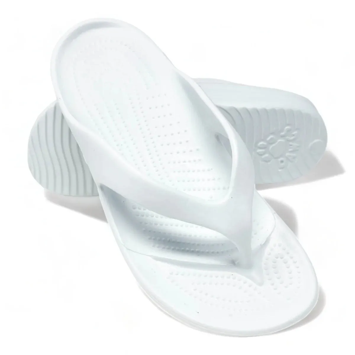 DAWGS Women's White Flip Flops