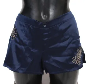 Ermanno Scervino Chic Blue Lingerie Shorts - Pure Cotton Comfort