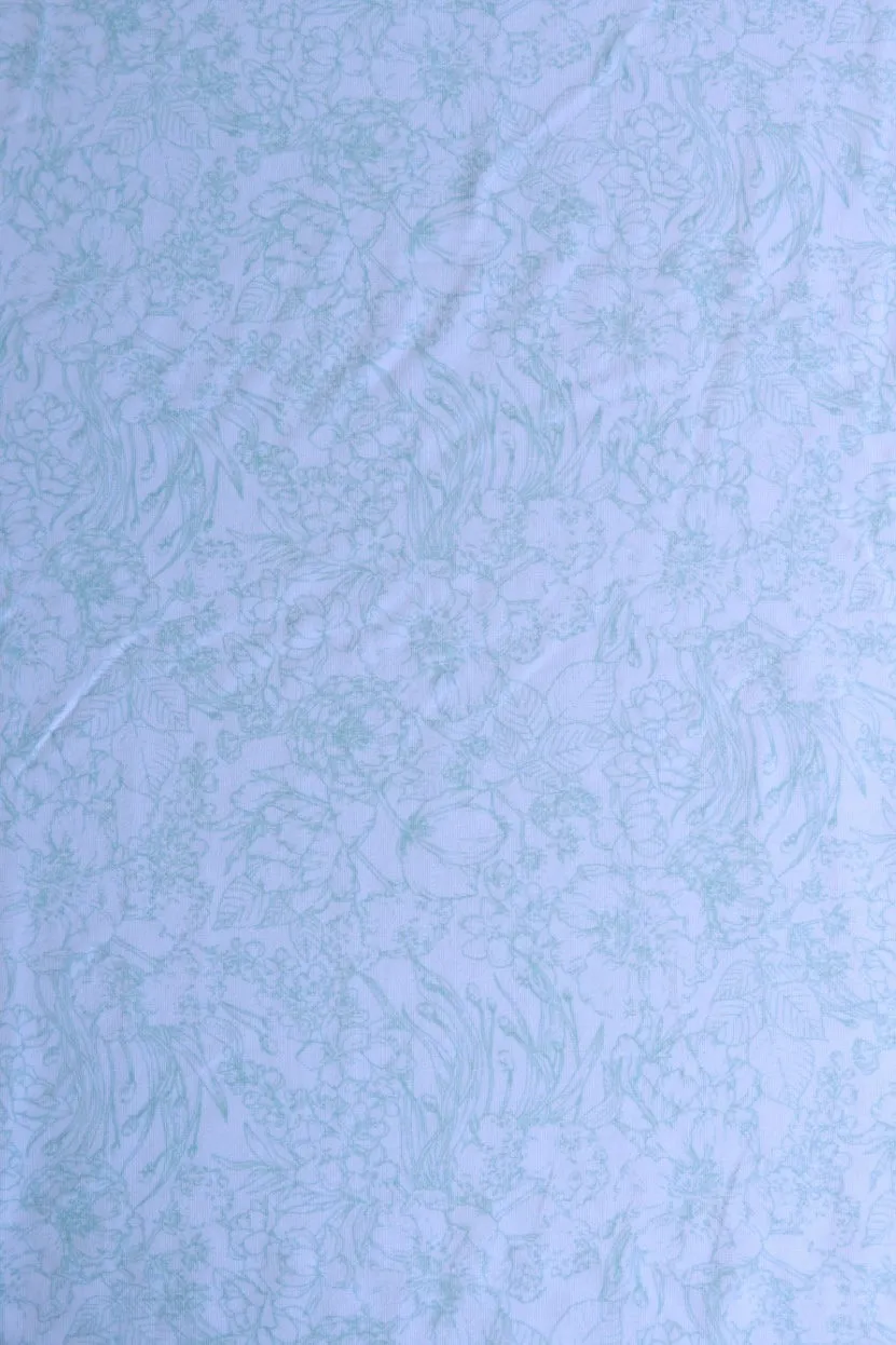 Floral Stencil on White | Wishwell: Nature's Notebook Knits | Robert Kaufman