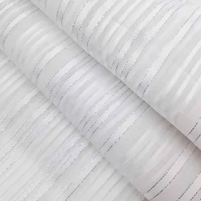 Gray Stripes Printed Georgette Fabric (Wholesale)