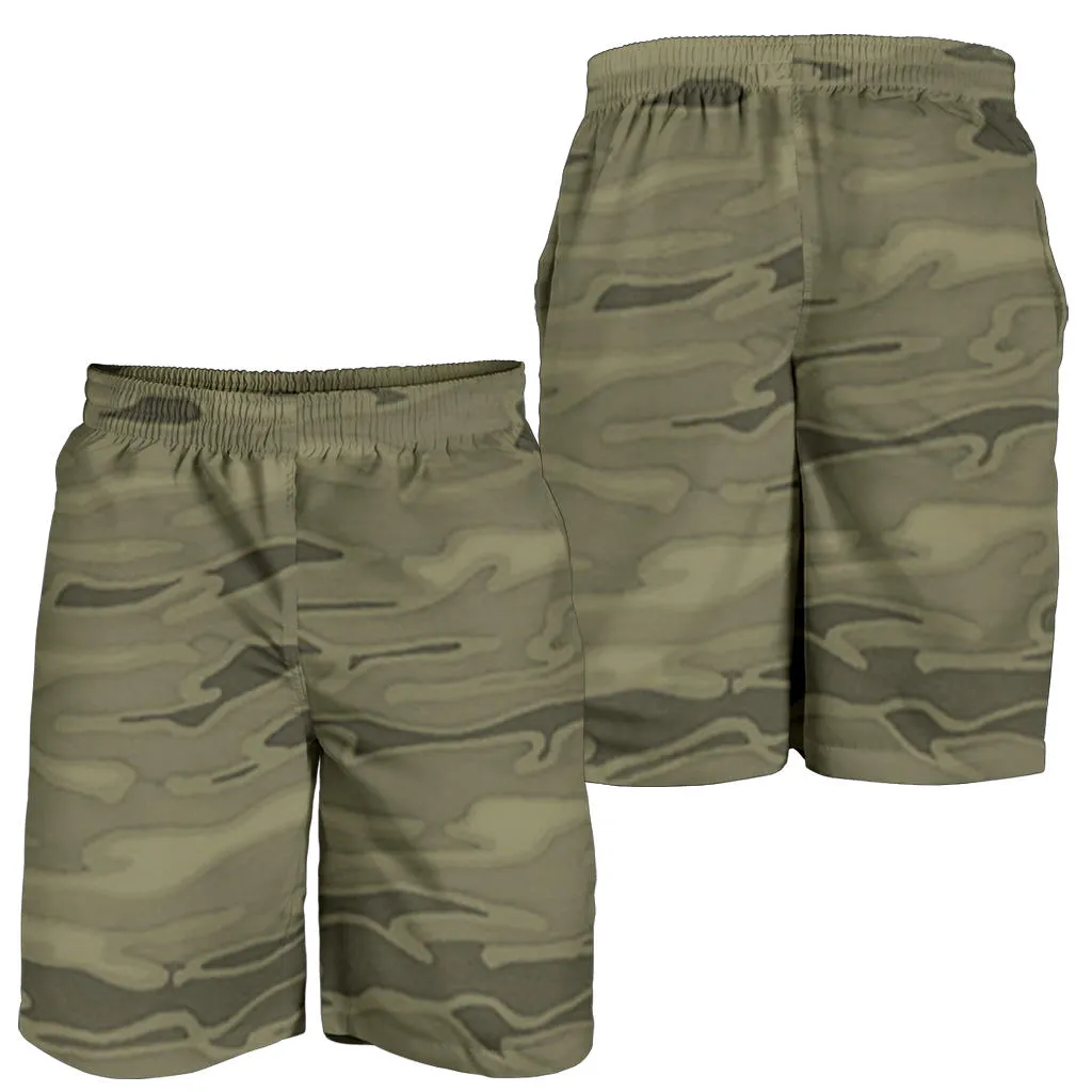 Green Army Camouflage Mens Shorts