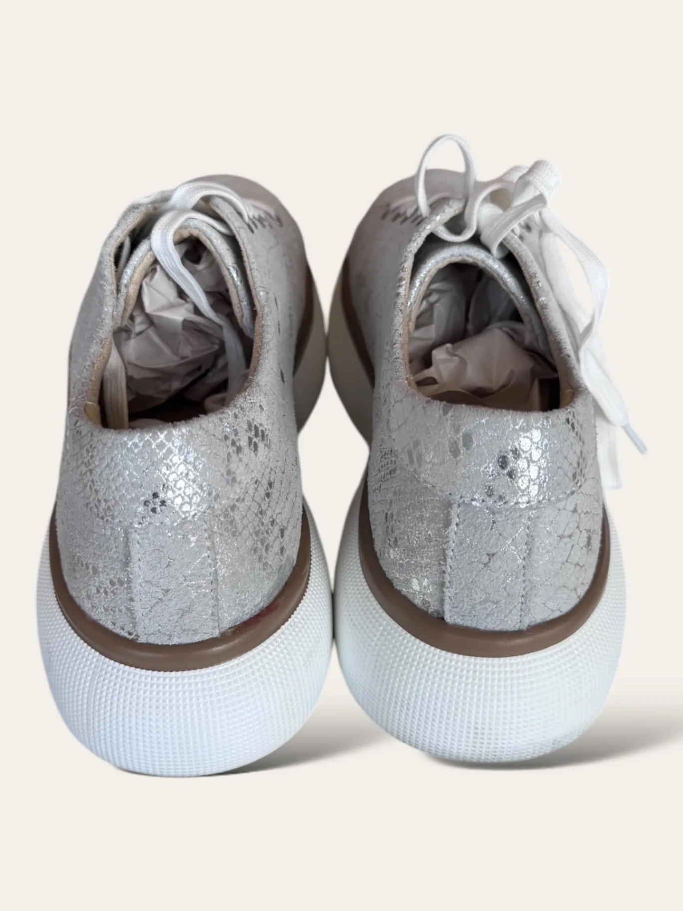 Julz Bailey silver snake sneaker 7