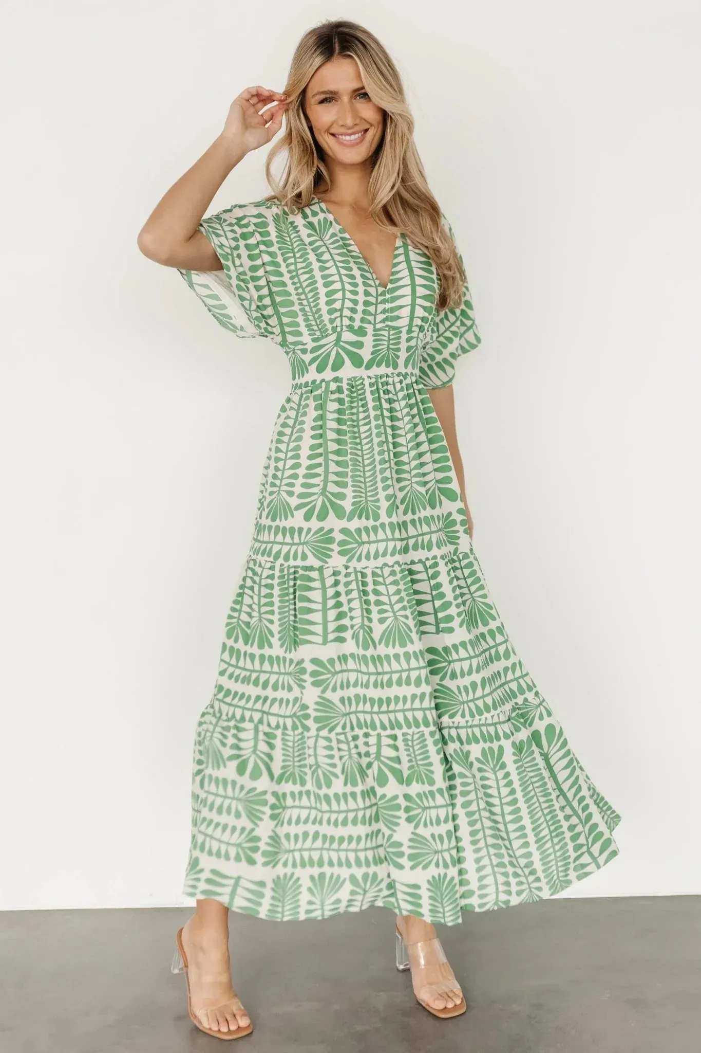 Kimono Stripe Short Sleeve Dress