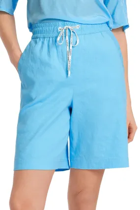 Marc Cain Sports WS 83.02 W03 339 Turquoise Blue Drawstring Shorts
