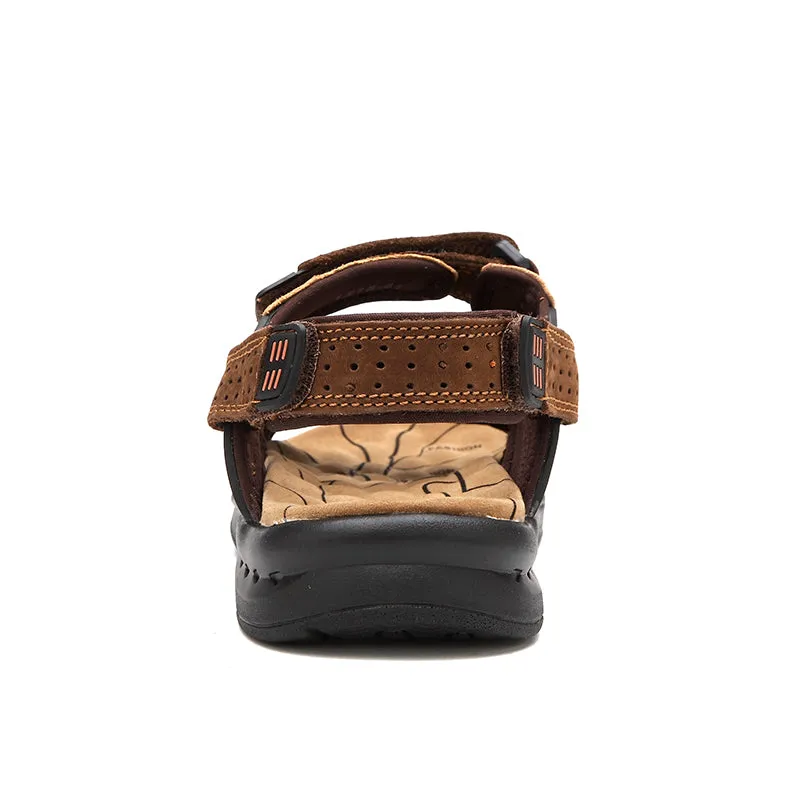 Men's Summer Casual Genuine Leather Sandals | Plus Size