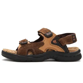 Men's Summer Casual Genuine Leather Sandals | Plus Size