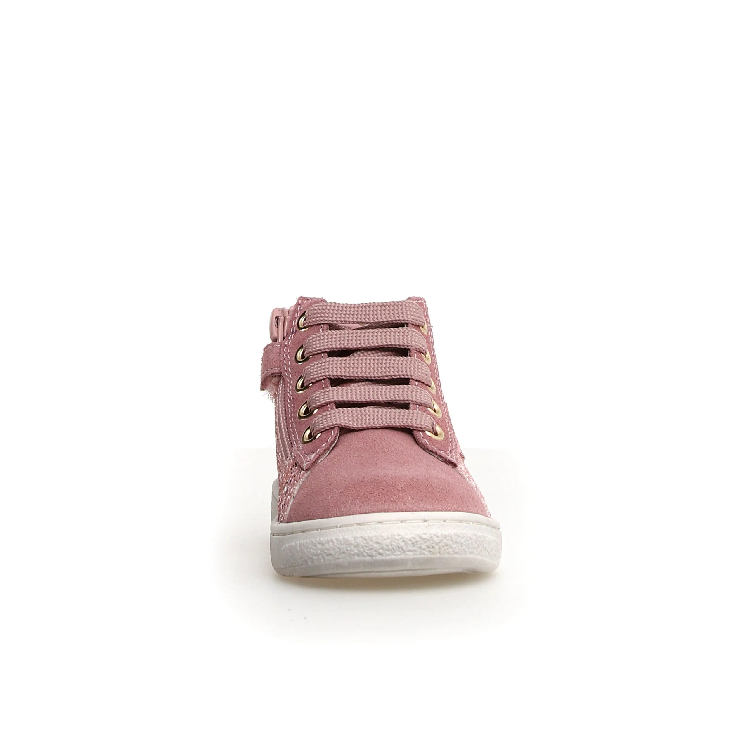Naturino Pinn | High Zip Glitter/Suede Pink Sneakers