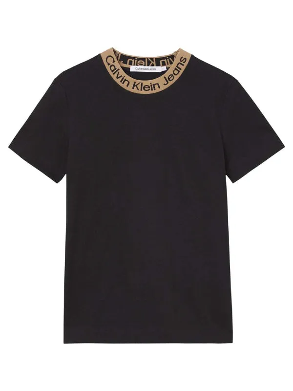 Neck Logo Jacquard Tee