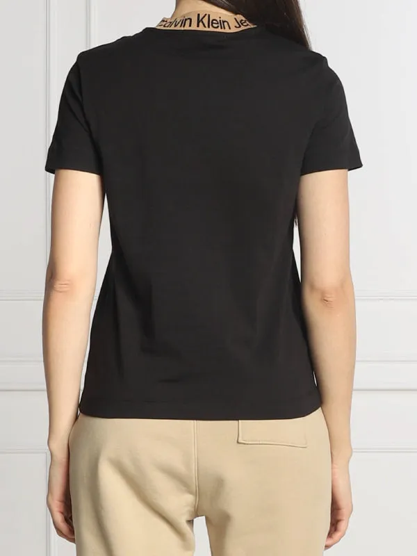 Neck Logo Jacquard Tee