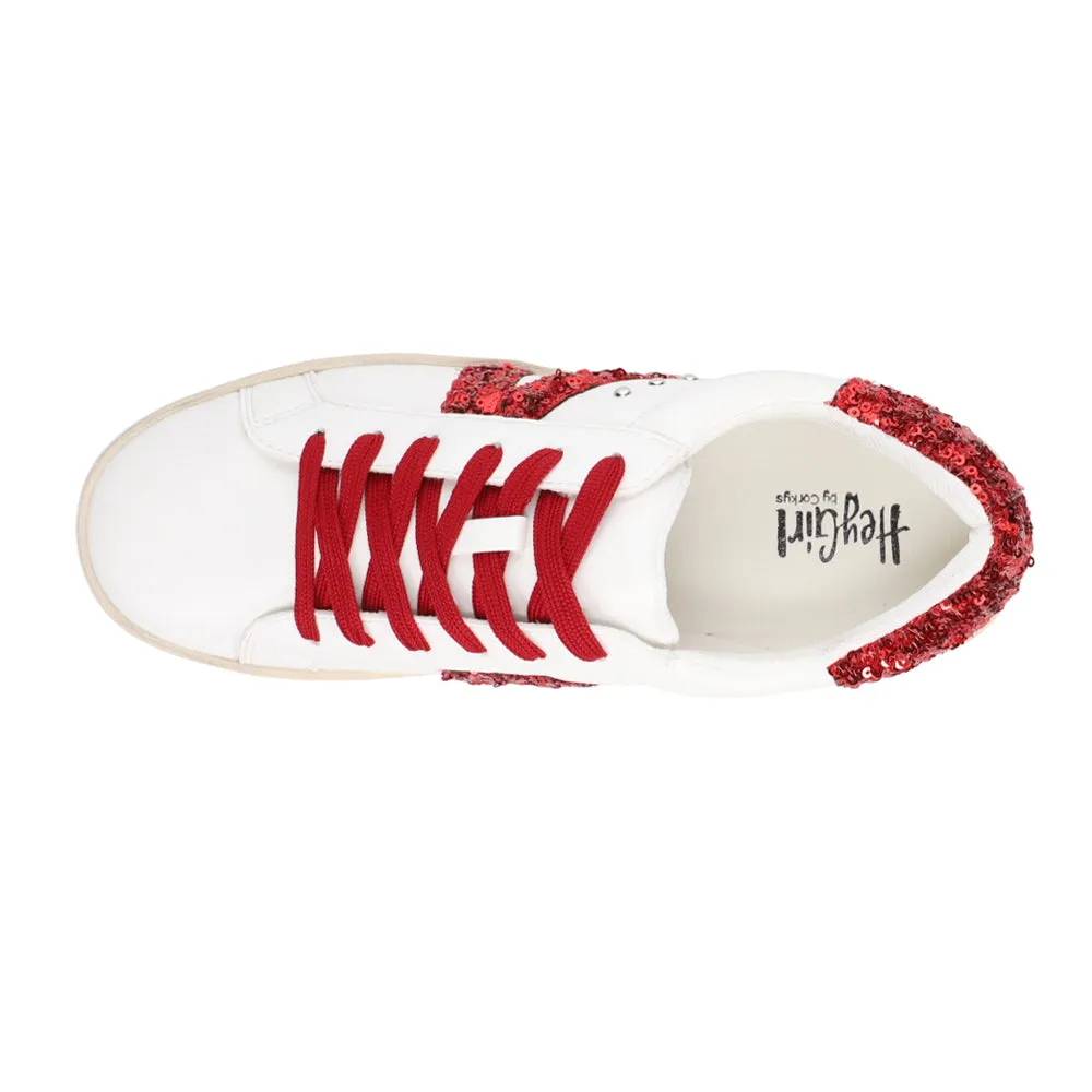 No Chaser Sequin Lace Up Sneakers