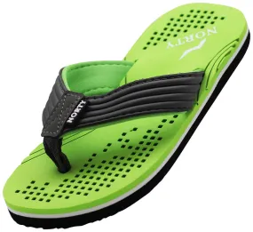Norty Boys 11-4 Lime Grey Sandals 19109