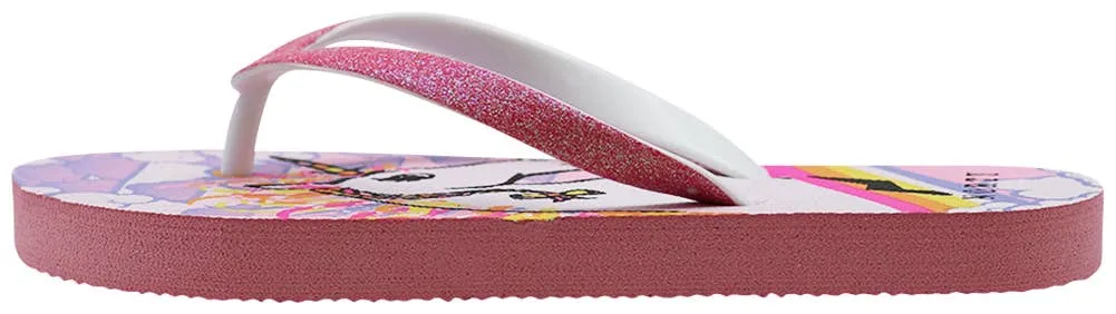 Norty Girls 11-4 Unicorn Flip Flop 22023A