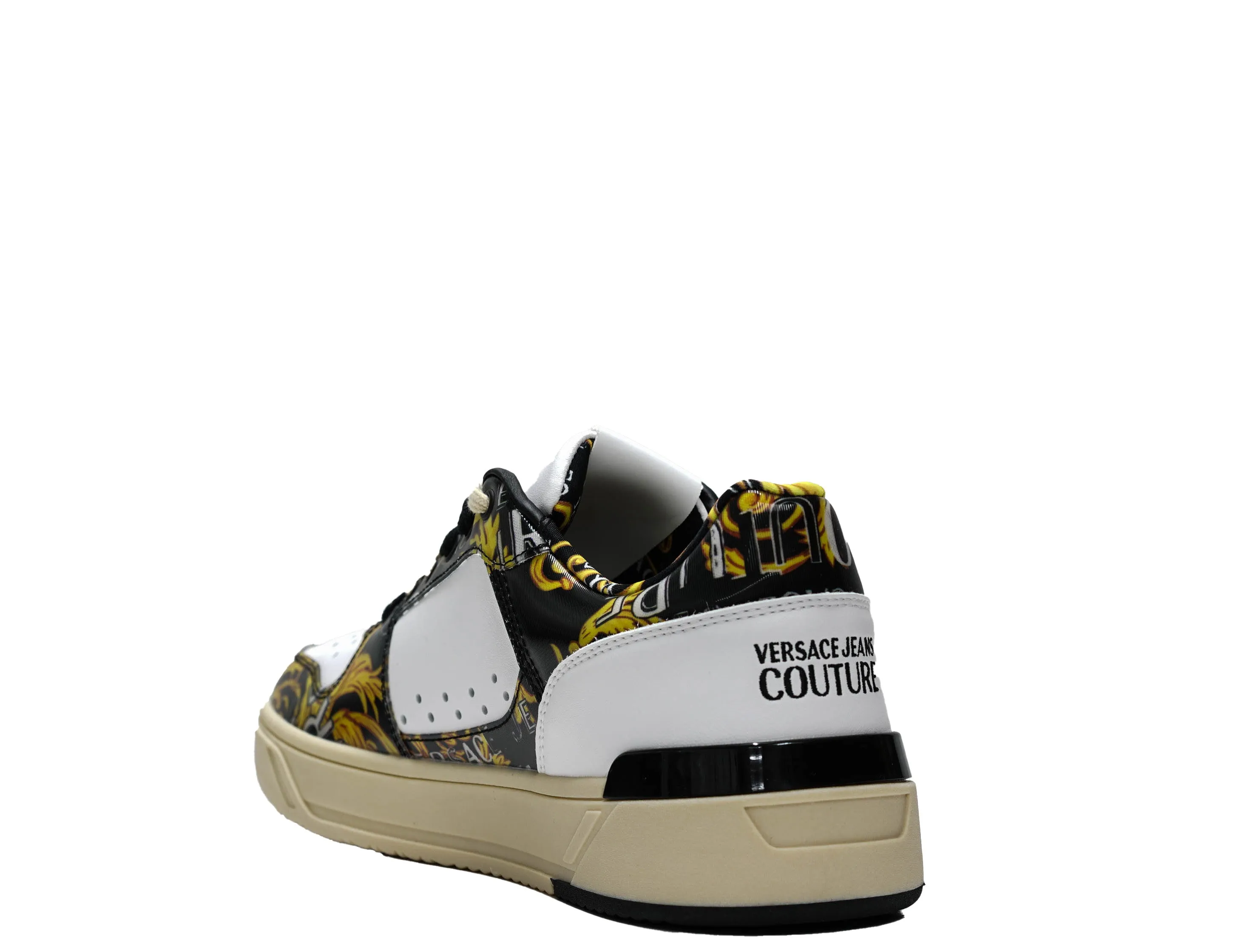 Versace Jeans Men's Gold Printed Sneaker 74YA3SJ4 30% OFF