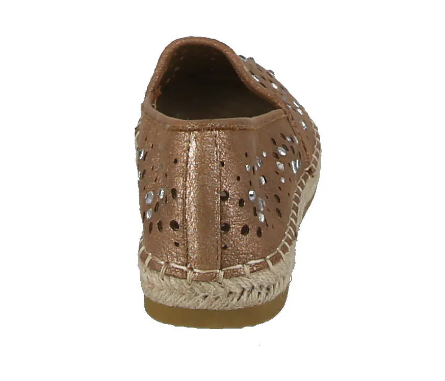 WOMAN'S SHOES TAN GLITTER/PU SLIP ON TENNIS SNEAKER EXPO-10