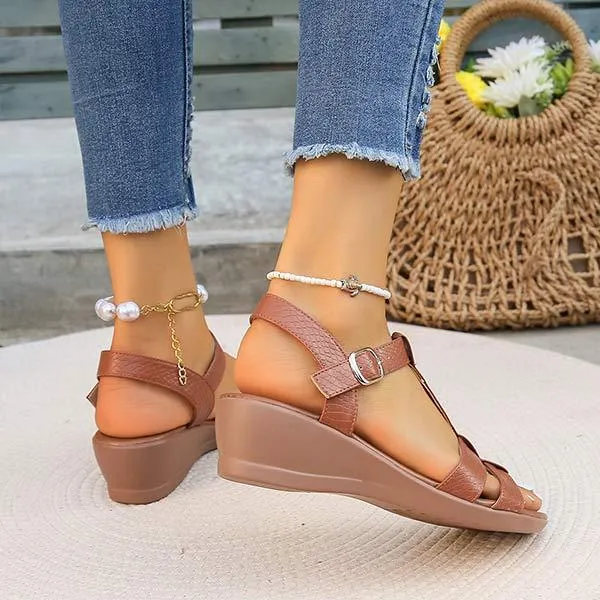 Women's Flat Wedge Casual Sandals 42484193C