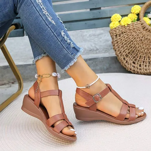 Women's Flat Wedge Casual Sandals 42484193C