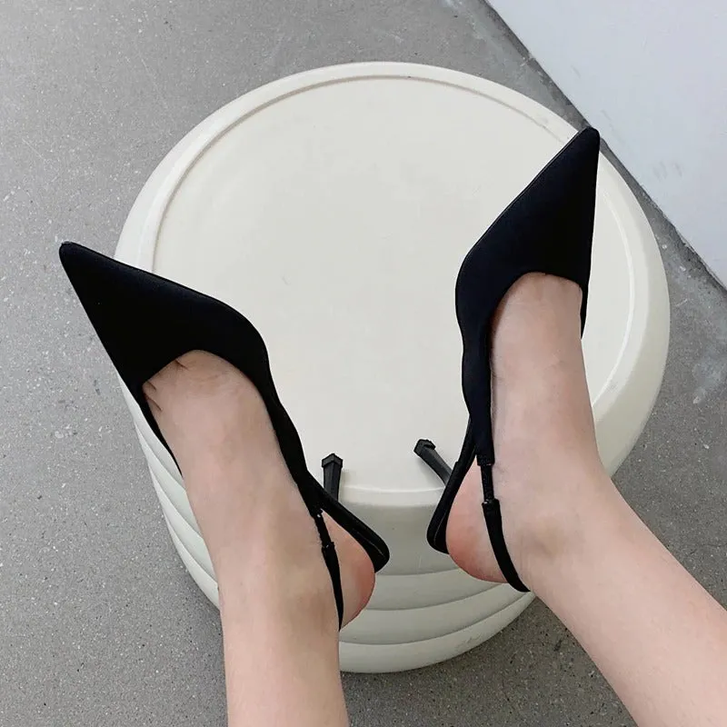Women's High Heels Pointed Toe Slingback Sandals