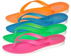 women's neon flip flops assortment Case of 36
