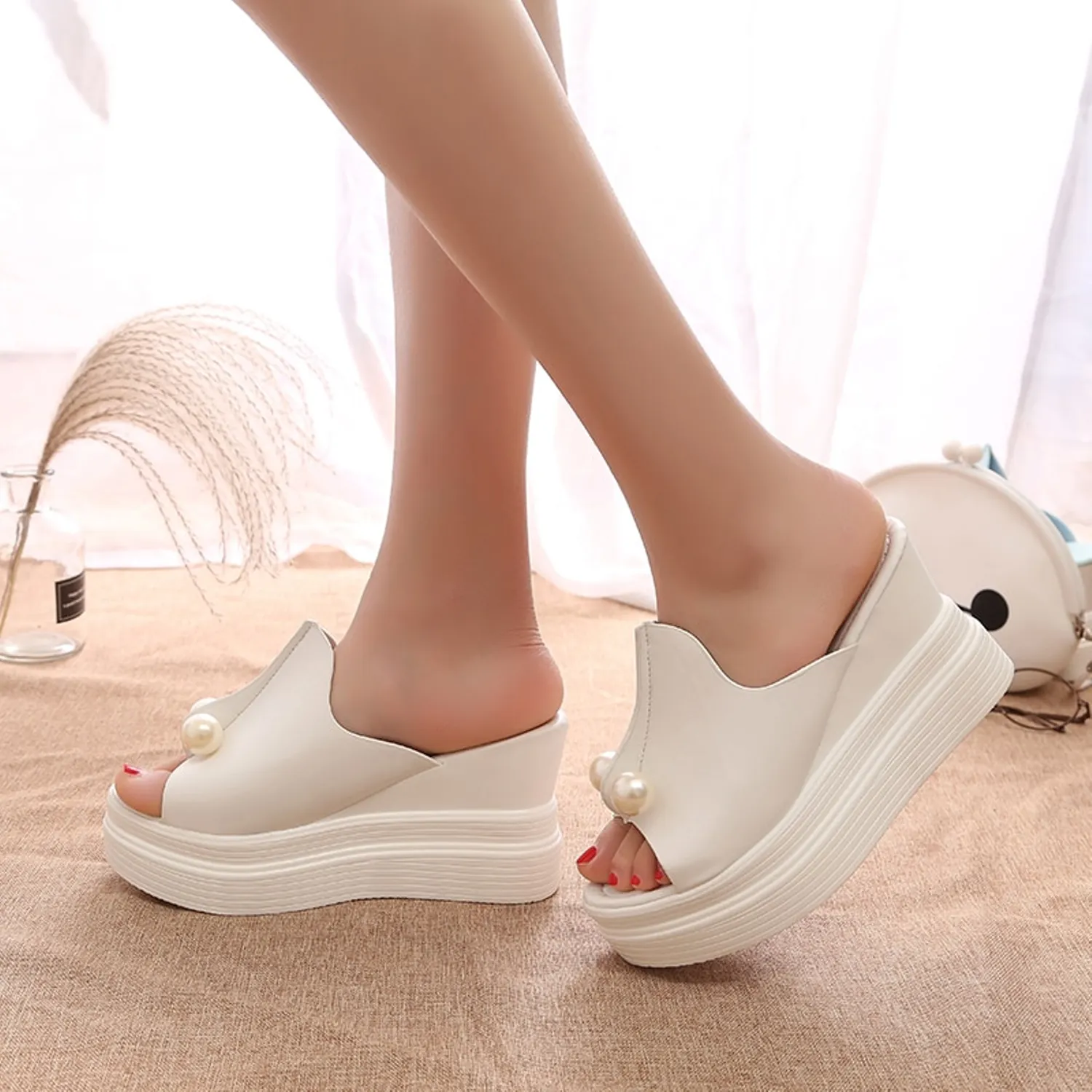 Women's Summer High Platform Flip Flops